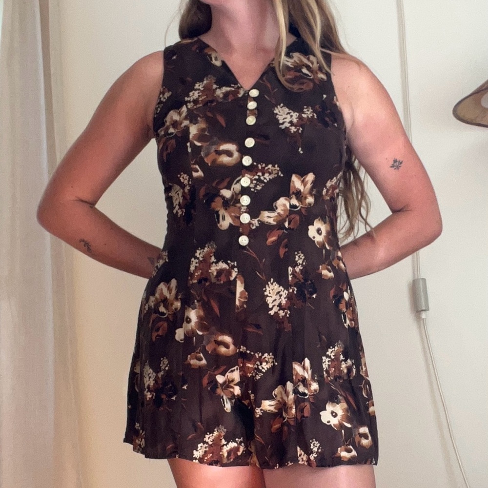 90s Vintage Floral Romper